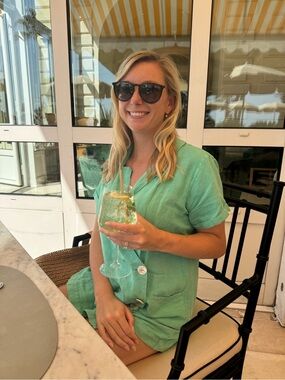 Show me your mumu Green Linen Romper